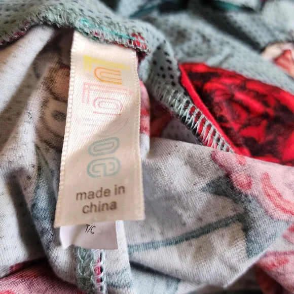 LuLaRoe Rose and Bird Leggings - Picture 3 of 3